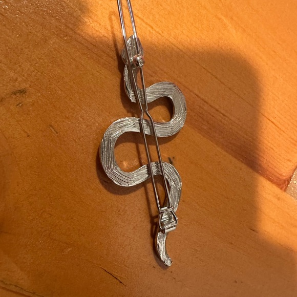 🎉HP🎉 Snake Reptile Hair Clip Accessory Silver Plated - Picture 2 of 4
